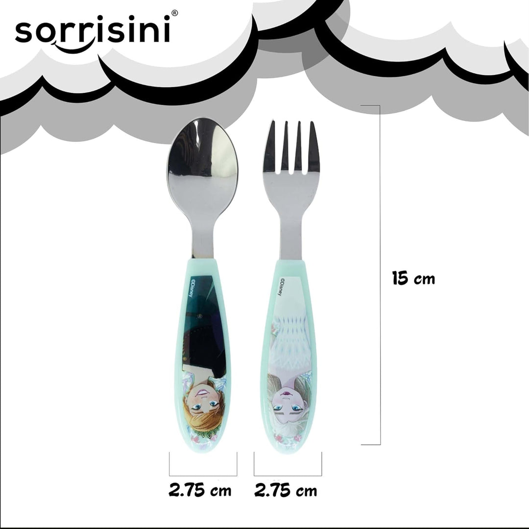 Sorrisini Kindergeschirr set, kinderbesteck Edelstahl, Wiederverwendbares geschirr Set, Kinder Essge