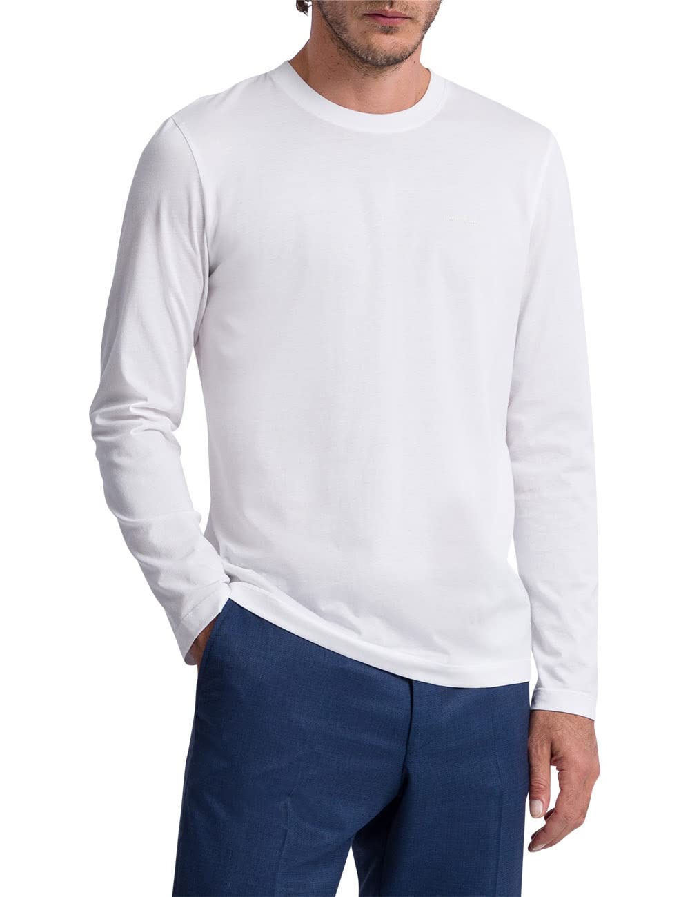 Pierre Cardin Herren Langarmshirt Longsleeve 6XL Weiss, 6XL Weiß