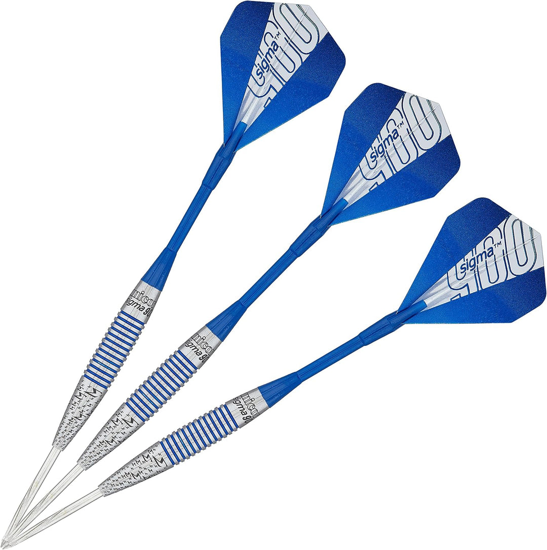 ‎Unicorn Sigma Stability Dartpfeile mit Stahlspitze 23 g silber/blue, 23 g silber/blue