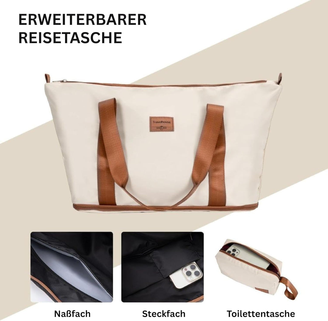 Travelhouse Bari Premium Kofferset 6-teilig – Robust & leichtes ABS Hartschalen Trolley Set mit 4 Ko