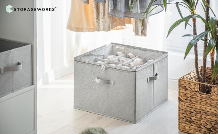 StorageWorks Schuhaufbewahrungsbox mit Deckel, Schuhaufbewahrung platzsparend für bis zu 16 Paar Sch