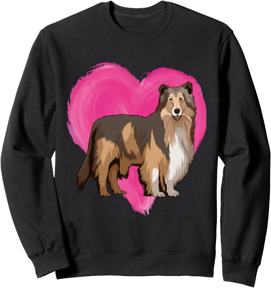 Collie Herz Design Hund Liebe Love Collies Sweatshirt