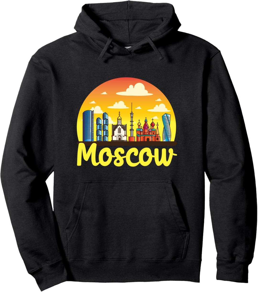 Moscow Stadt Moskau Sowjetunion Kreml Russland Reise Russia Pullover Hoodie