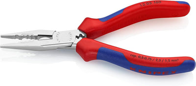 Knipex Verdrahtungszange verchromt, mit Mehrkomponenten-Hüllen 160 mm 13 05 160