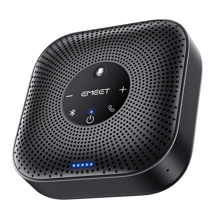 EMEET Konferenzlautsprecher M0 Plus,4 AI Mikrofon Arrays für 360° Raumabdeckung,PC Freisprecheinrich