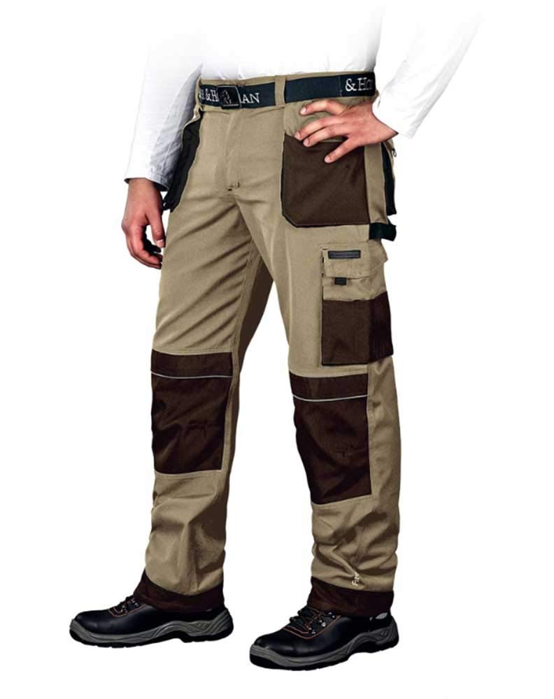 Leber&amp;Hollman Arbeitshose für Herren - Sicherheitshose für Männer - mit Taschen für Kniepolster - Bu
