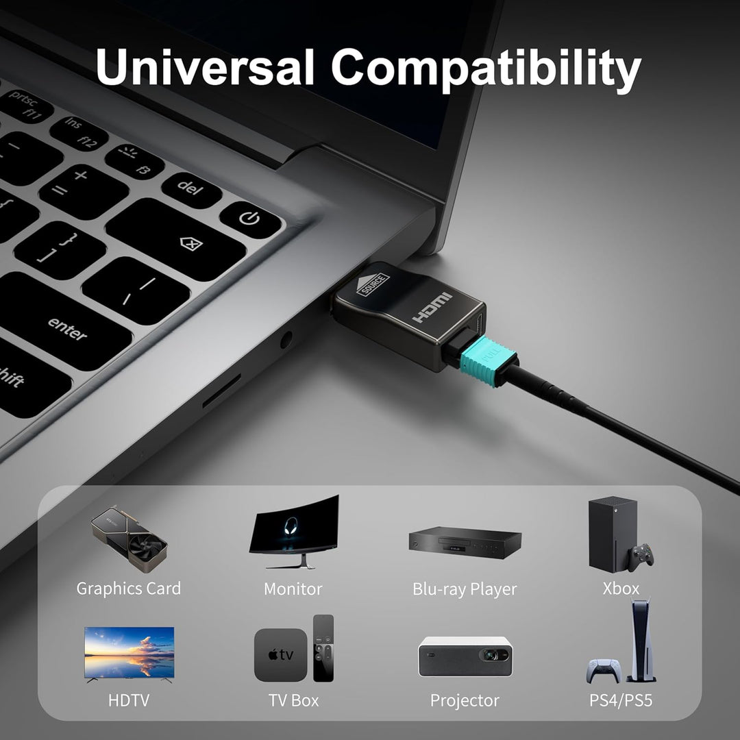 RUIPRO 8K HDMI 2.1 Kabel mit abnehmbarem Stecker aus reiner Glasfaser, 100 m, armiert, Ultra High Sp