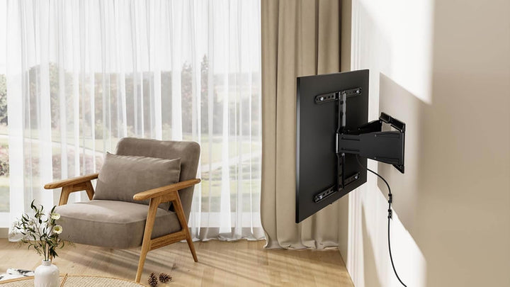 Gembird Full-Motion TV-Wandhalterung für 43”-90” Bildschirme, Schwenk- und neigbar, VESA-kompatibel,