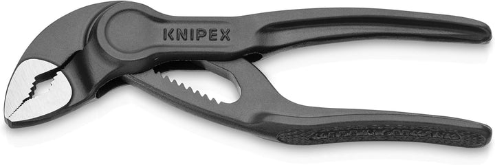 KNIPEX Cobra® XS Mini-Wasserpumpenzange, 100 mm, Muttern bis 24 mm, Rohre bis 28 mm, Selbstklemm-Eff