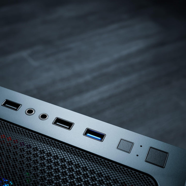 GameMachines Element ATX Gaming Gehäuse, inklusive 3 A-RGB Lüfter, Element