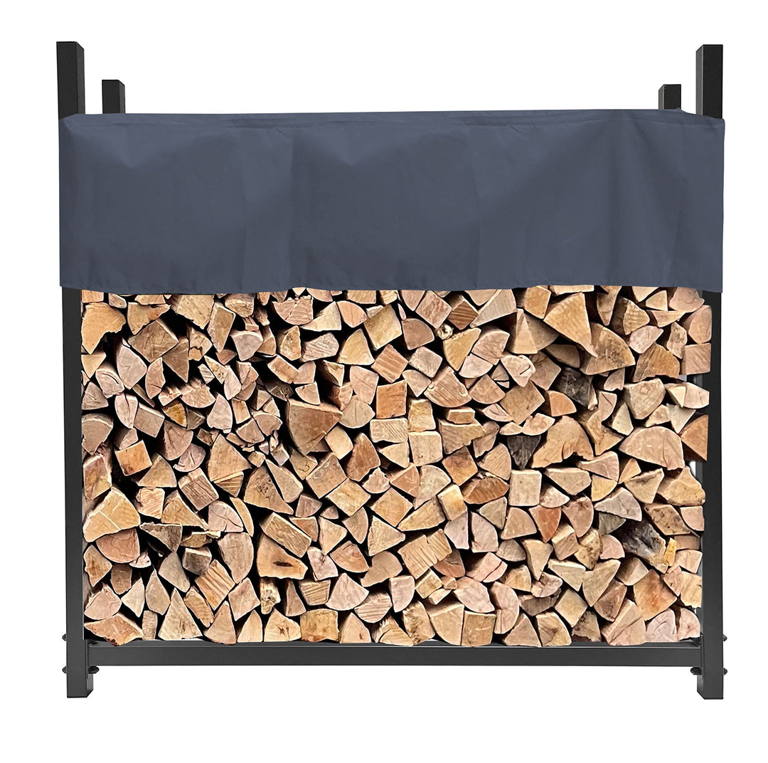 QUICK STAR Metall Kaminholzregal Anthrazit 113 x 25 x 115 cm Garten Kaminholzunterstand 0,5 m³ Stape