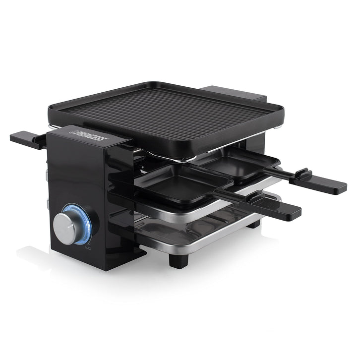Princess Piano Raclette - für bis zu 4 Personen, multifunktional, 700 Watt, regelbarer Thermostat, A