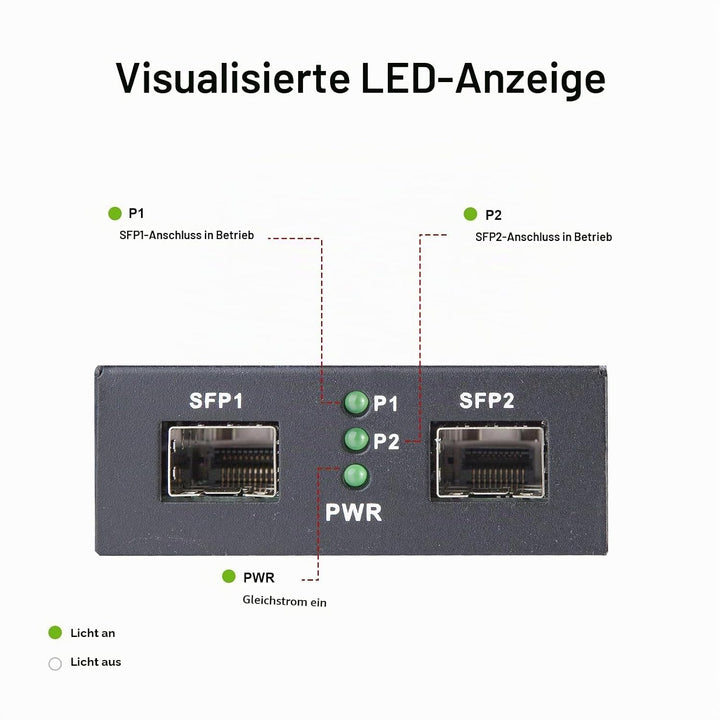 ipolex SFP+ Medienkonverter G0200-SFP (Kit #31), 10GBase-T Reichweite 30 Meter, SFP+ SR Modul, 300 m