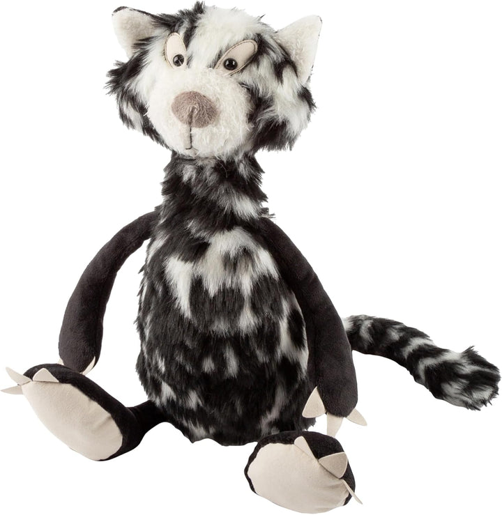 sigikid BEASTS, Kuscheltier für Erwachsene und Kinder, Katze Cat Macchiato, Schwarz/Weiss, 38057 Sch