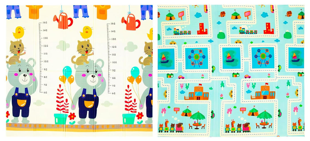 HUMBI Spielmatte Baby Krabbelmatte Faltbarer, XPE-Schaumstoff, Doppelseitig, Wasserdicht, Extra Grös