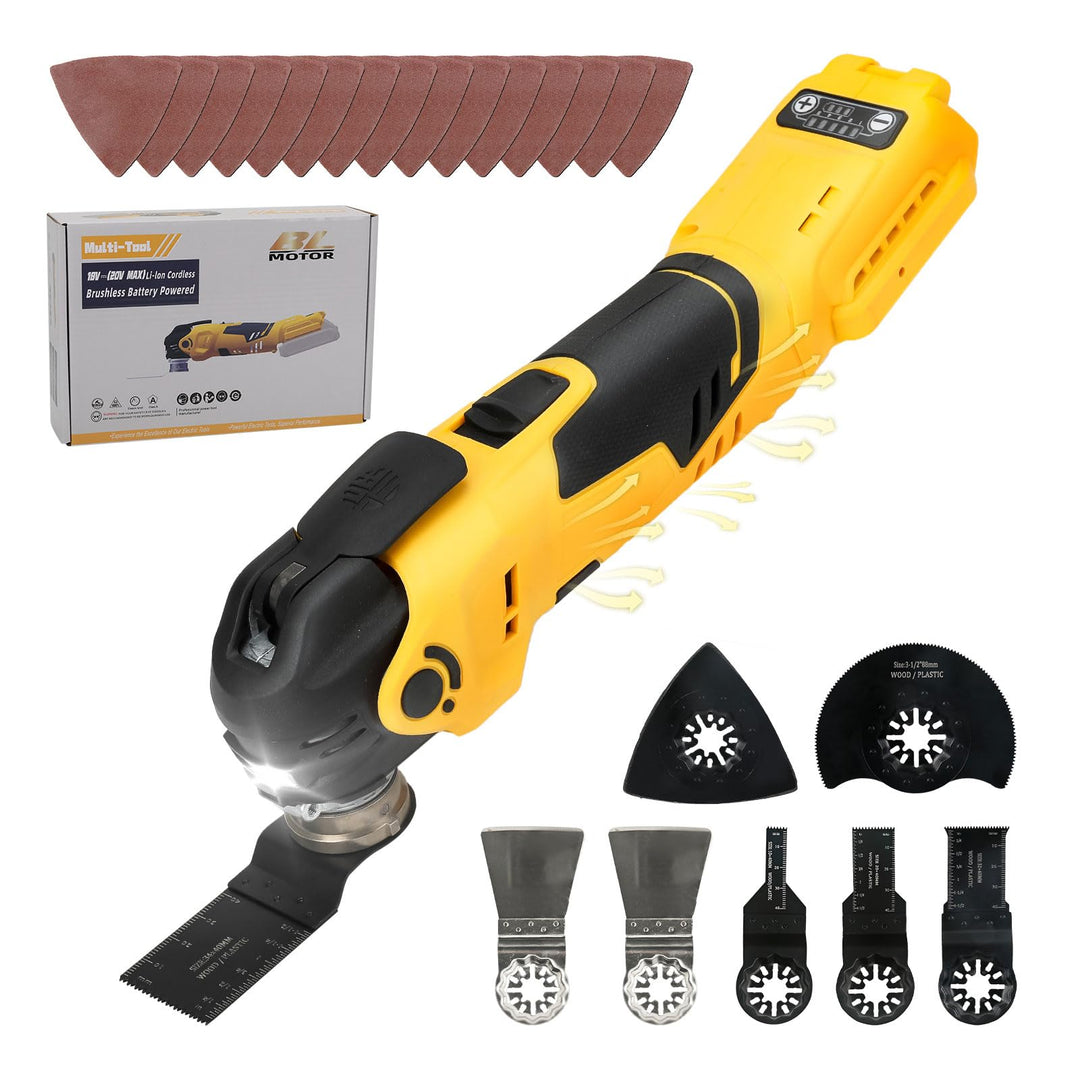 Kabellose oszillierende Multifunktionswerkzeuge kompatibel mit Dewalt 20 V Akku, 300 W bürstenloses