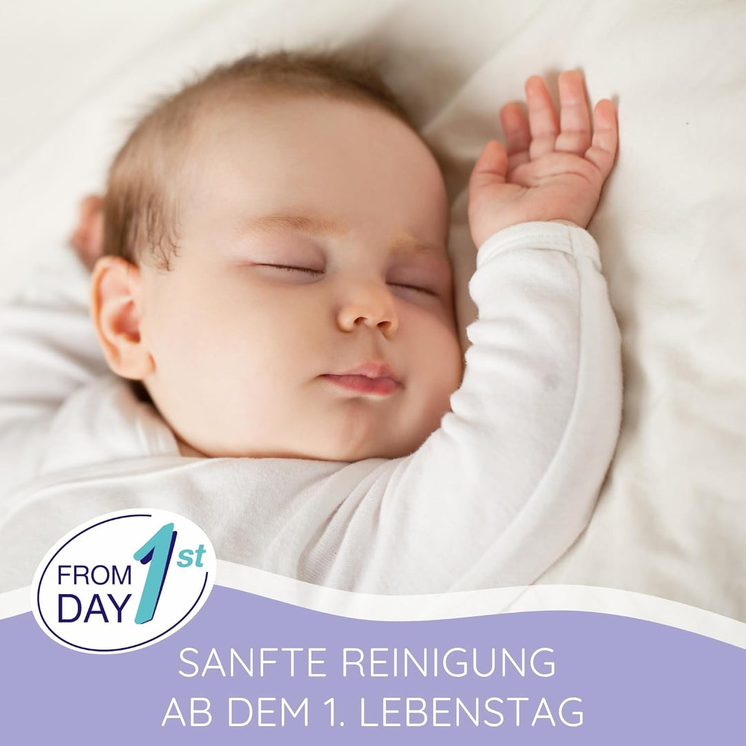 bella baby Happy Baby Feuchttücher mit 99% Wasser, Feuchttücher Box für Baby Aqua Care mit Klickvers