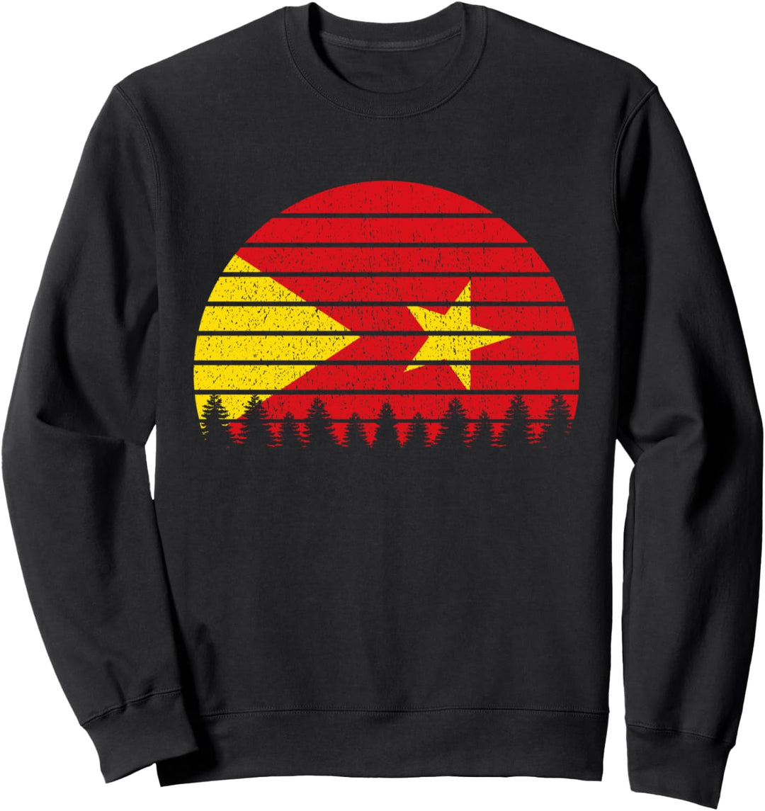 Retro Tigray Flag Vintage Art for Proud Ethiopia Tigray Gift Sweatshirt