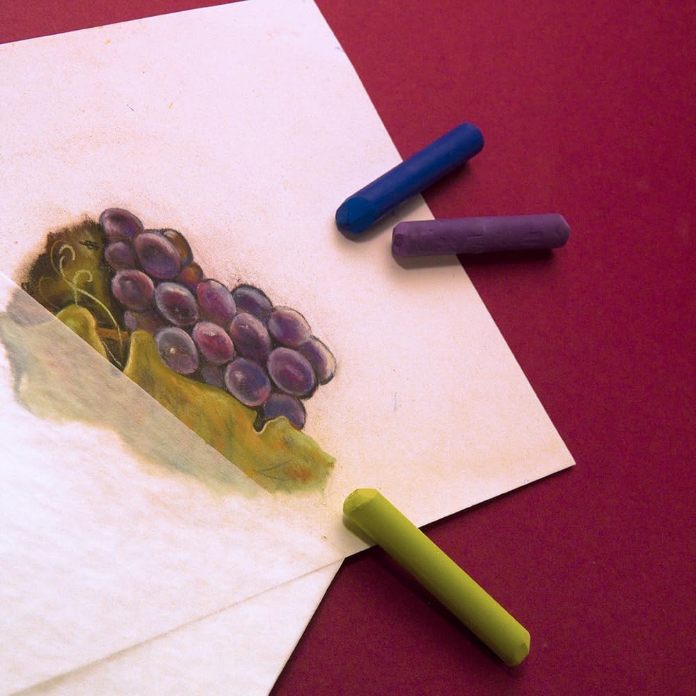 Clairefontaine 96028C Zeichenblock Pastelmat (kopfseitig geleimt, 12 Blatt, 24 x 30 cm, 360 g, mit 4