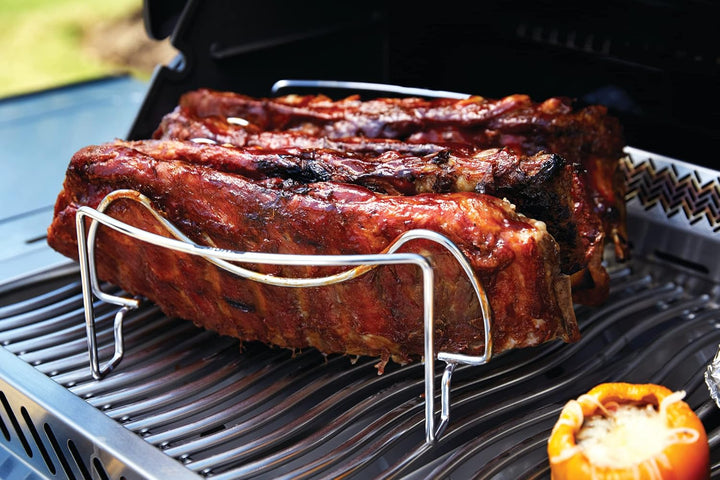Napoleon Spare Rib Bratenhalter, Edelstahl, Silber, 29 x 29 x 12 cm, 1 ml, 56019