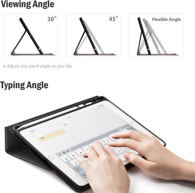 Antbox iPad 9.7 Zoll 2018/2017 Hülle mit Apple Pencil Halter Auto Schlaf/Wach Funktion PU Ledertasch