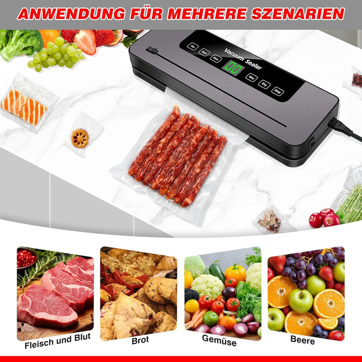 Vakuumiergerät 6 in 1, Vakuumierer sous vide mit Eingebauter cutter, Vacuumiergeraet Folienschweissg