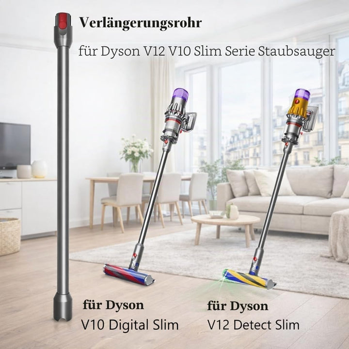 Verlängerungsrohr für Dyson V12 Detect Slim / V10 Digital Slim Stabstaubsauger, 74cm/29in Aluminium