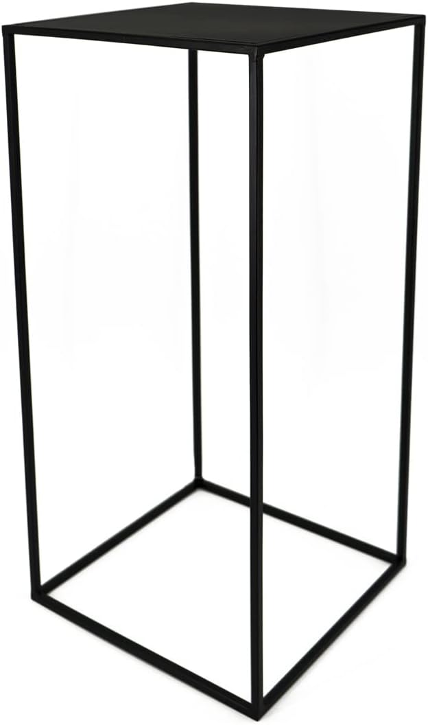 PrimoLiving Metall Blumenhocker/Beistelltisch 77792 eckig schwarz Gr. XL (31x31x80cm), Gr. XL (31x31