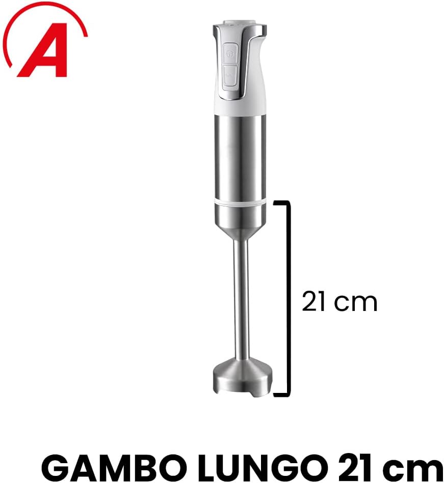 ARDES - ARMIX02 Professioneller Stabmixer NEO Professional - Mixer mit 4 Klingen und Edelstahlbein -