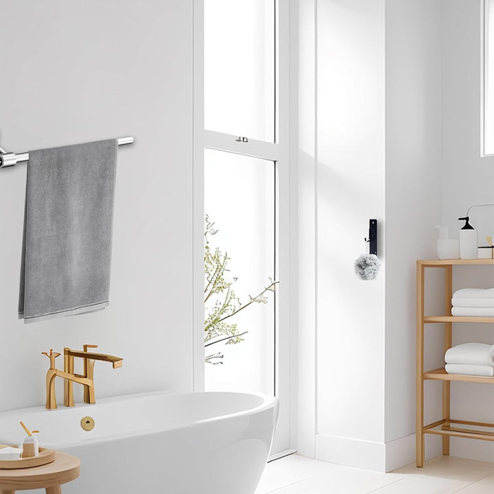 Handtuchhalter Bad, Edelstahl Gebohrt Handtuchhalter Wandmontage, Silber 30 × 7 cm WC Rollenhalter,