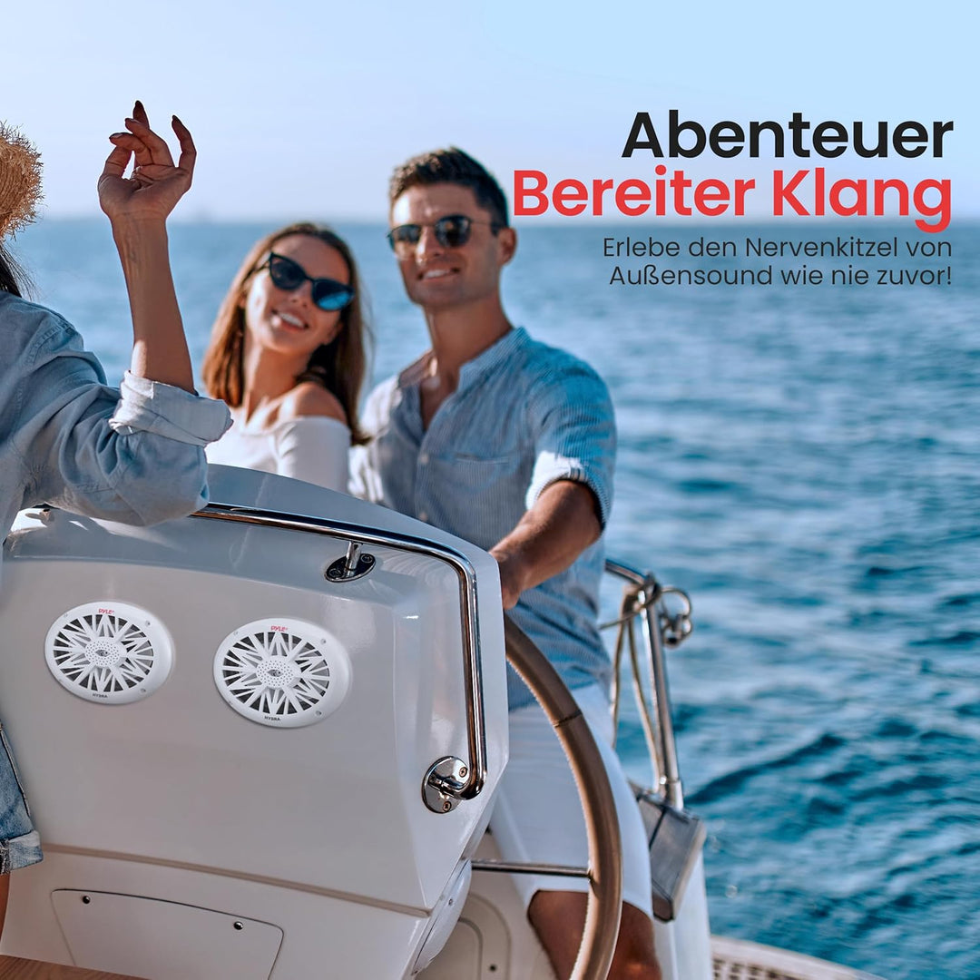 Pyle PLMR692 2-Wege-Unterwasser-Lautsprecher (260 W, 15,24 x 22,86 cm), Weiss