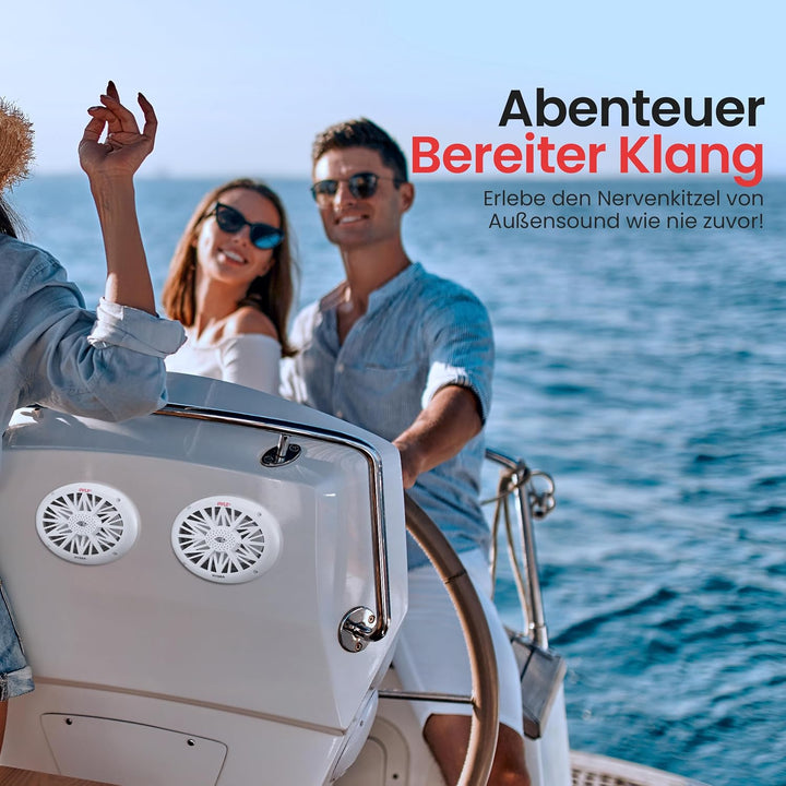 Pyle PLMR692 2-Wege-Unterwasser-Lautsprecher (260 W, 15,24 x 22,86 cm), Weiss