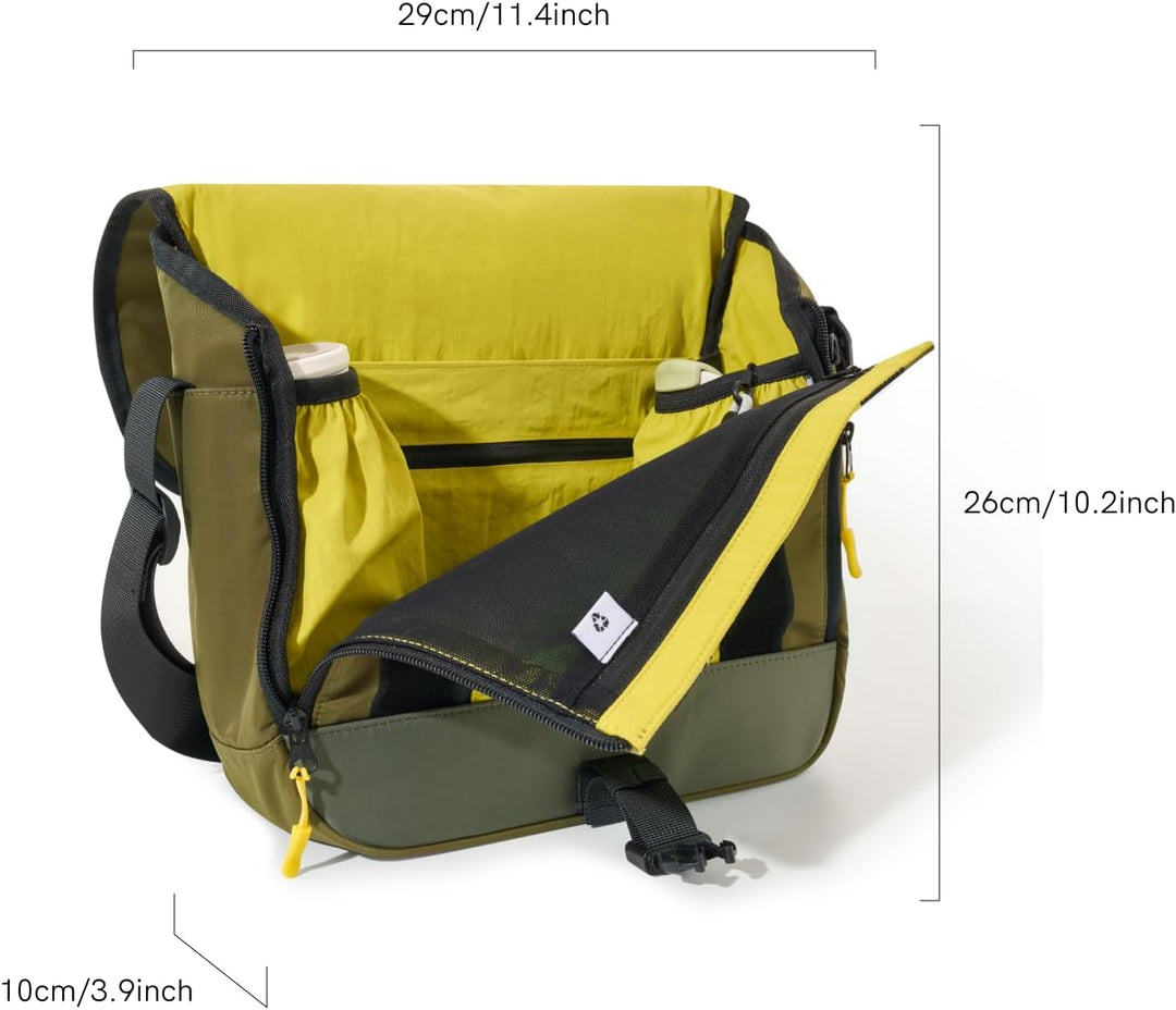OutIn Flex Messenger Bag, Nylon Schultertasche und Reise Umhängetasche für Damen und Herren, Kompati