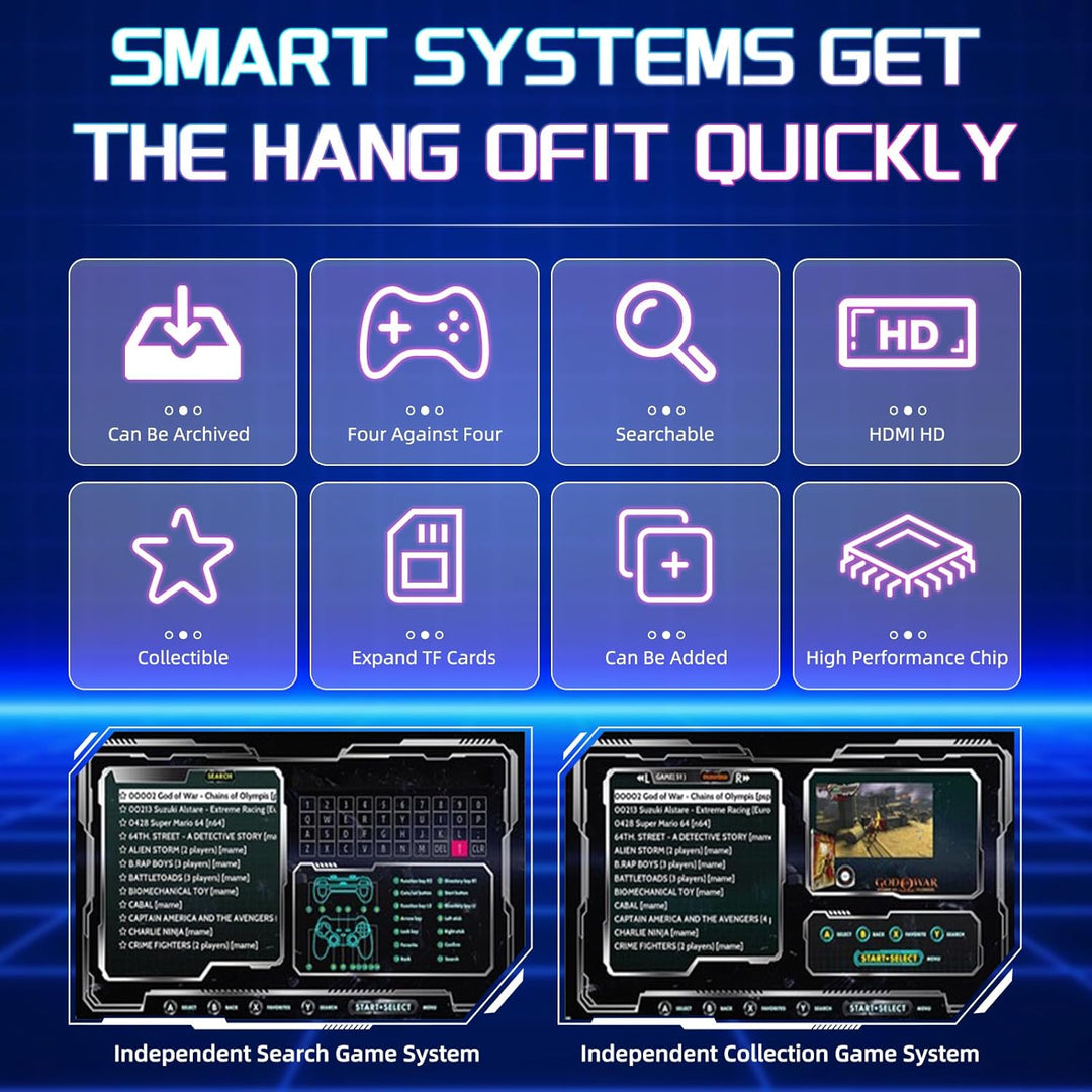 Retrowave G11 Pro, 128GB 40000+ Spiele Retro Spielekonsole für TV, 40+ Emulatoren Retro Konsole Unte