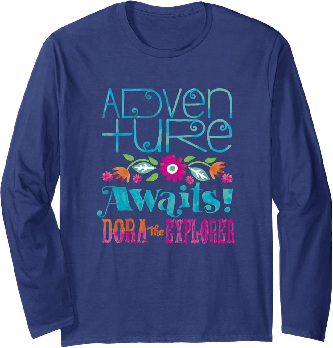 Dora the Explorer Adventure Awaits Floral Band Langarmshirt
