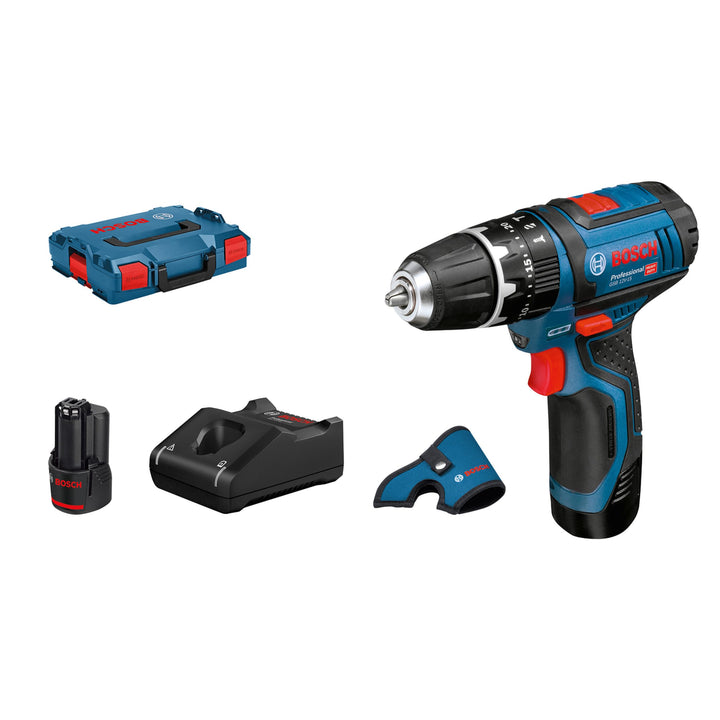 Bosch Professional 12V System Akku-Schlagbohrschrauber GSB 12V-15 (inkl. 2x2.0 Ah Akku, Schnellladeg