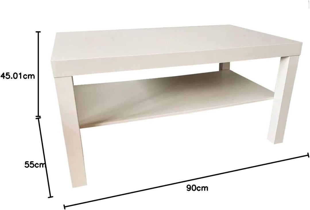 Ikea Lack Couchtisch in weiss (90x55cm), Plastik, 90x26x45 1 Weiss, 1 Weiss
