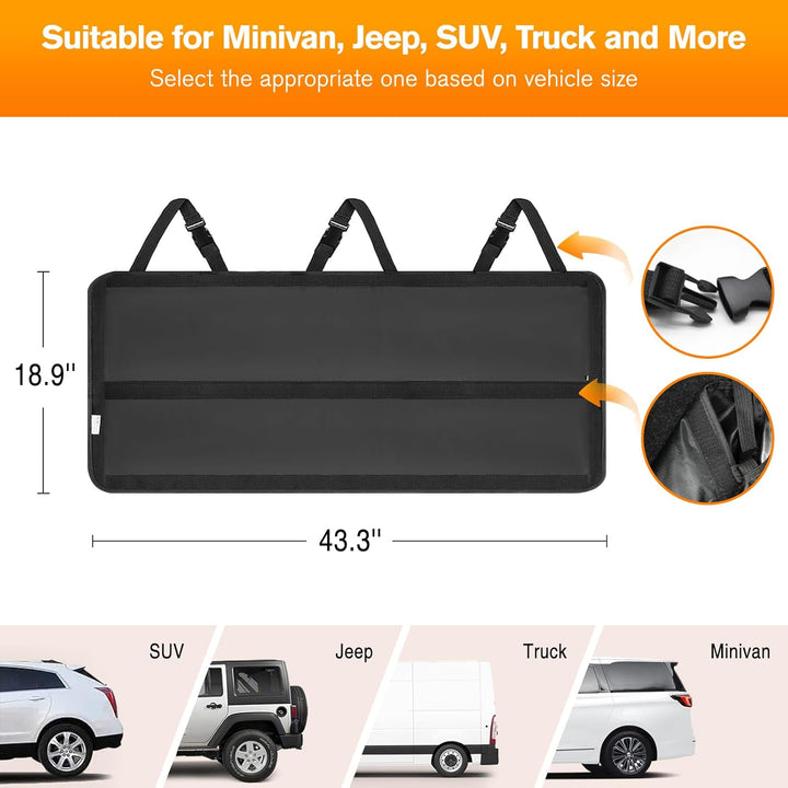 MoKo Hängender Kofferraum-Organizer für SUV, Auto-Organizer mit 10 Taschen und 3 Verstellbaren Gurte