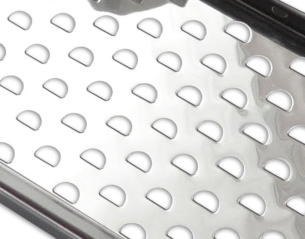 Metaltex Spätzlehobel aus Edelstahl, mit Sicherheitsschieber, traditionelle Spätzlereibe, Silber