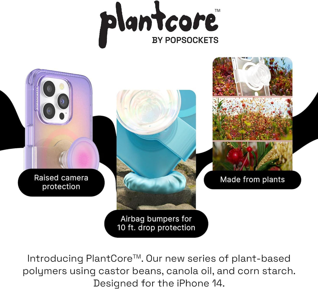 PopSockets: PopCase PlantCore für MagSafe - Hülle für iPhone 14 Pro Max mit Abnehmbarem PopGrip Slid