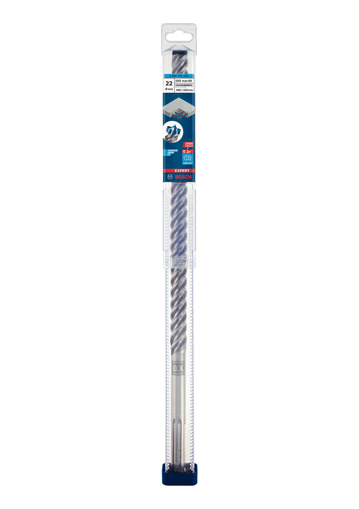 Bosch Professional 1x Expert SDS max-8X Hammerbohrer (für Stahlbeton, Ø 22,00x520 mm, Zubehör Bohrha