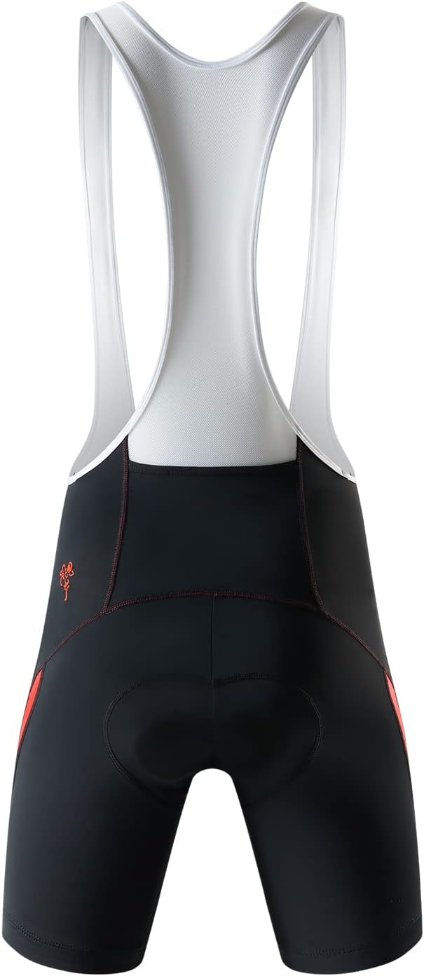 Santic Fahrradhose Damen Lang mit Träger Fahrrad Trägerhose Gepolstert Radhose Lang mit Träger mit T