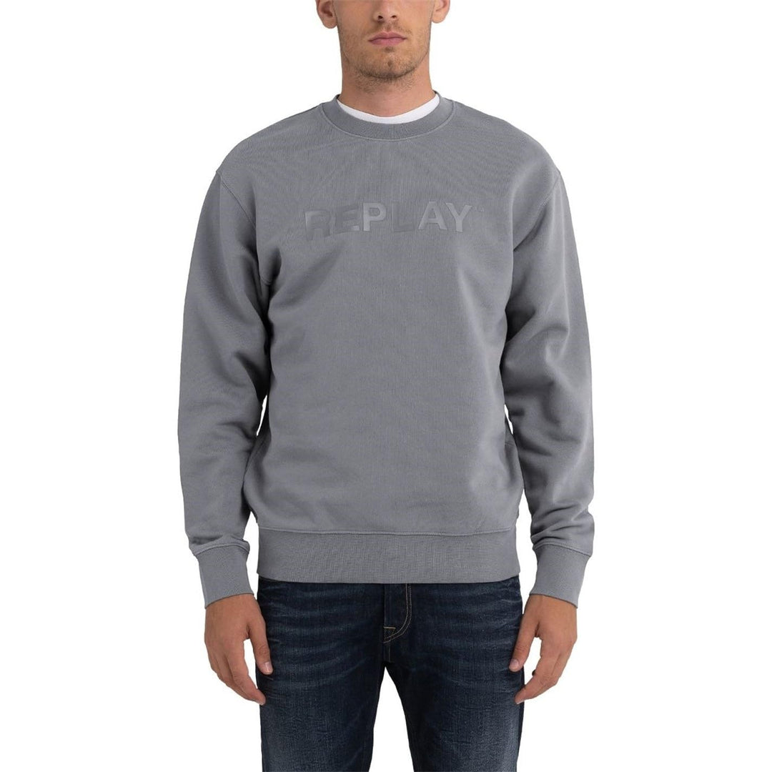 Replay Herren Sweatshirt Second Life aus 100% Baumwolle, XS Iron Grey 192