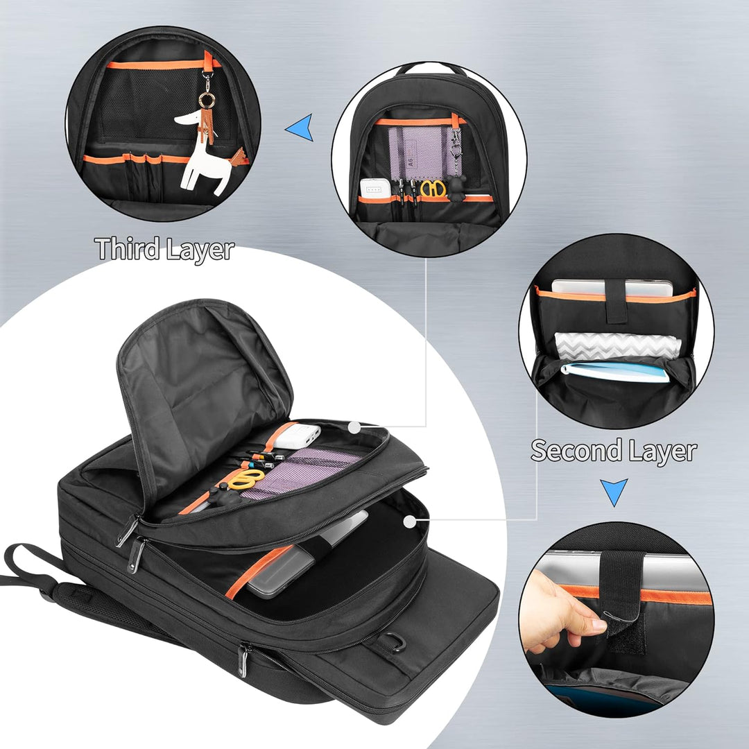 samdew 3 lagiger Koch Rucksack mit Messer Tasche, Koch Messer Set Tasche Rucksack mit 12 + 23 Slots