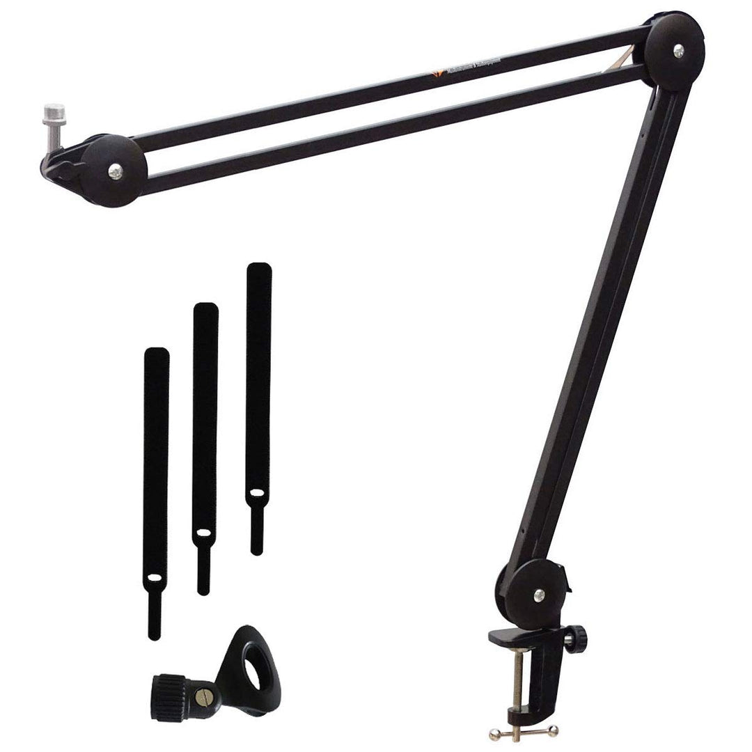 keepdrum MS138 professionelles Mikrofonarm Gelenk-Stativ für Mikrofone MS138 Gelenkarm Schwarz, MS13