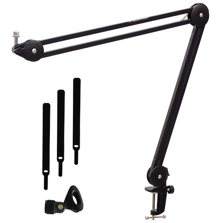 keepdrum MS138 professionelles Mikrofonarm Gelenk-Stativ für Mikrofone MS138 Gelenkarm Schwarz, MS13