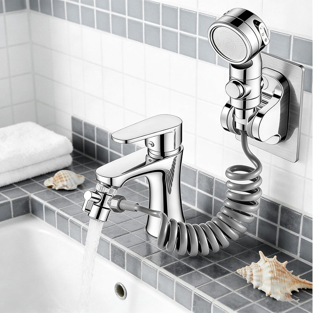 Handbrause für Waschbecken mit Schlauch 3m, Waschbeckenbrause mit Schlauch, Wasserhahnspender und Du