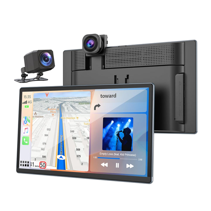 LAMTTO Wireless Carplay Display fürs Auto 9 Zoll Autoradio für A-pple CarPlay &amp; Android Auto mit Das
