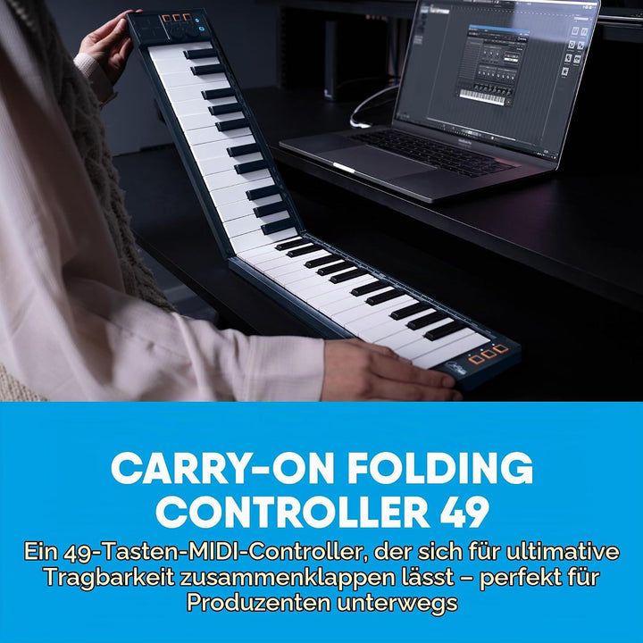 Carry-on von Blackstar FC-49 Klappbares USB Midi / Midi Over Bluetooth Controller Keyboard Eingebaut