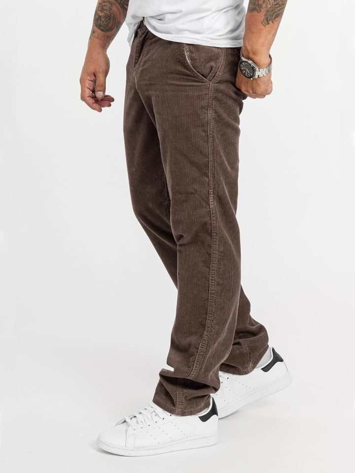 Rock Creek Herren Cord Hose Regular Fit Chino Hose RC-2156 29W / 30L Mocca, 29W / 30L Mocca